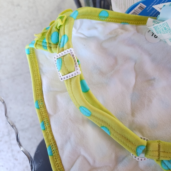 Sunny Green and Aqua Polka Dot Bikini - Picture 5 of 7